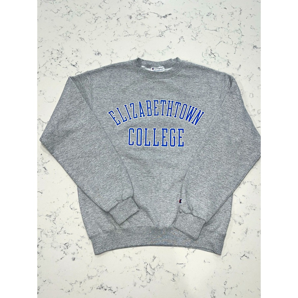Champion Elizabethtown College Crewneck Sweatshirt Gray Size M